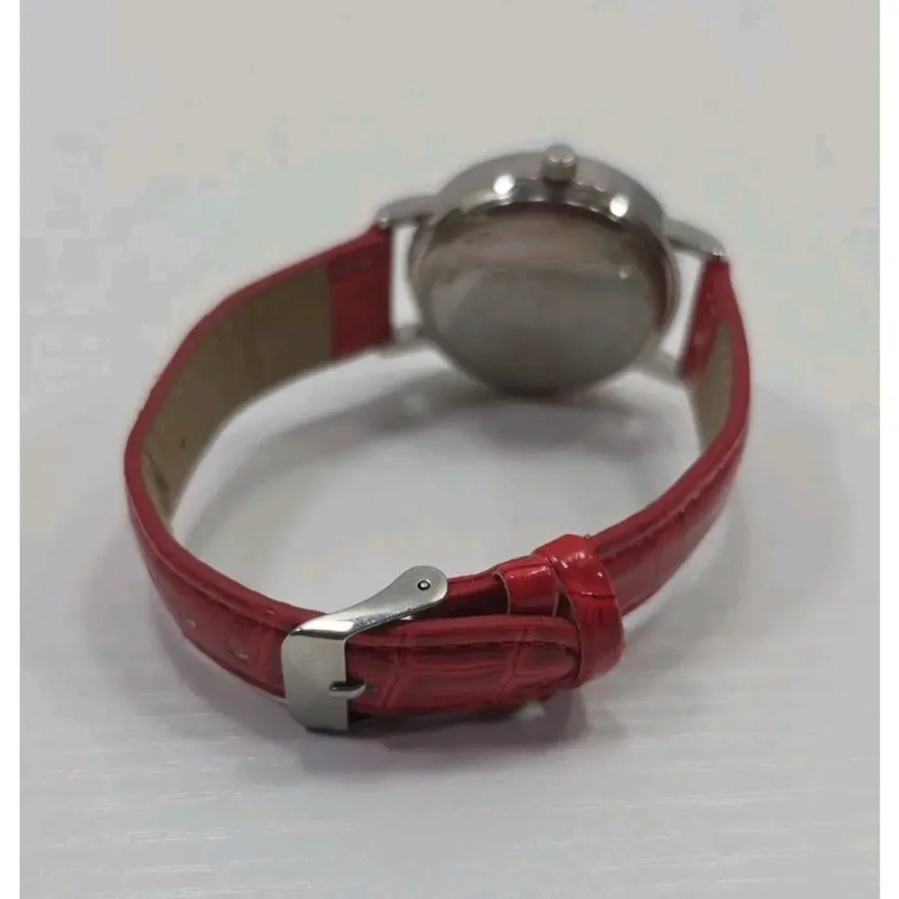 Disney Mickey and Minnie Kissing Watch Jeweled Bezel MCK1268 New Battery W253